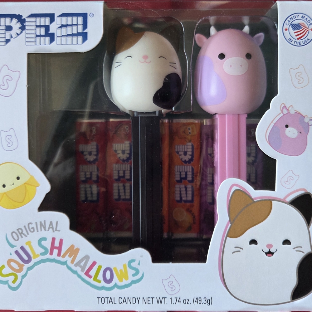 Squishmallows PEZ Box Set Featuring 2 Squishmallows Characters. Brand New.
